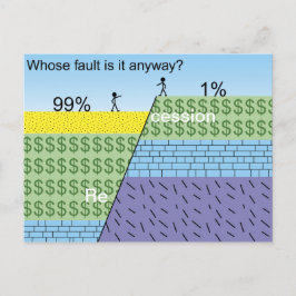 Liten konjunkturnedgång fel vykort