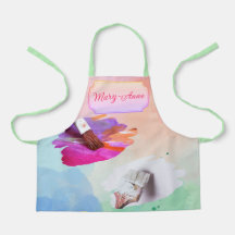 Liten konstnärlig färg och penseluppsättning