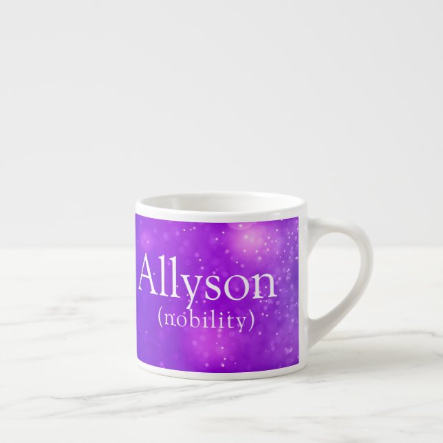 Liten Kopp Little Girl's Namn & Meaning Kids Text Espressomugg (Höger)