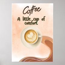 Liten kopp tröst Kaffe Väggkonst |
