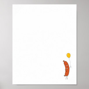 liten korv, söt korv-tema poster