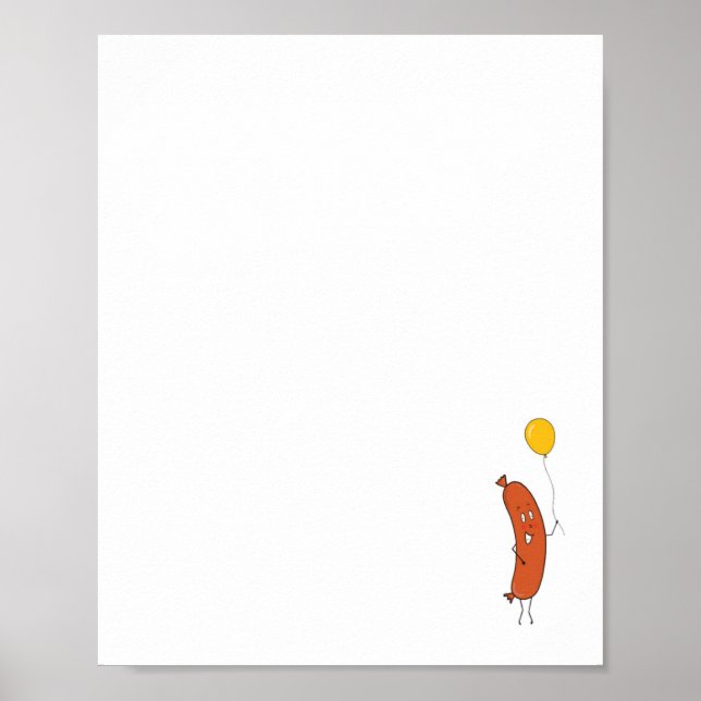 liten korv, söt korv-tema poster (Framsidan)