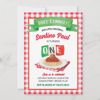 Liten KÖTTBOLL 1-års FÖDSELSEDAG INBJUDAN 