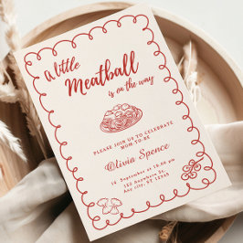 Liten köttbulle Baby Shower Inbjudan Italienska
