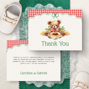 Liten köttbulle italiensk baby shower tack kort