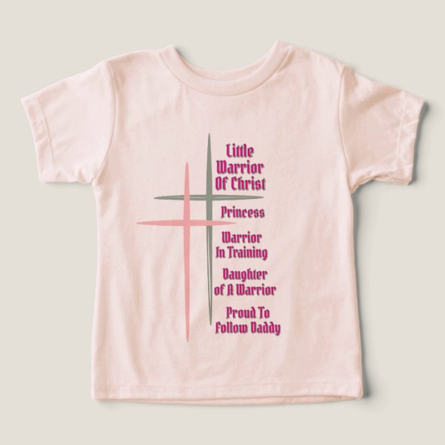 Liten krigare av Kristus - Krigare under utbildnin T Shirt (Design Framsida)