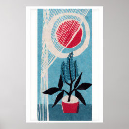 Liten krukväxt i sol - Matchbox-utskrift Poster