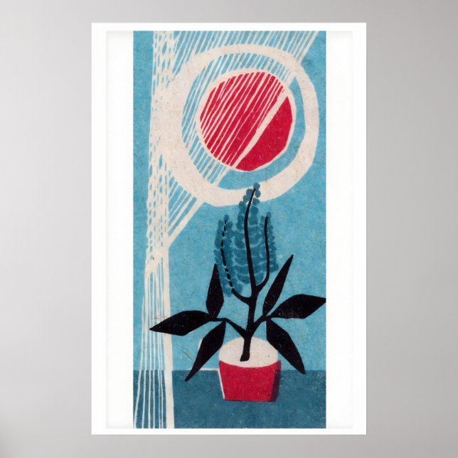 Liten krukväxt i sol - Matchbox-utskrift Poster (Framsidan)