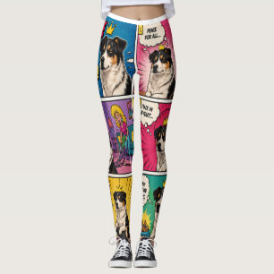 Liten kung stor fred roliga hund leggings
