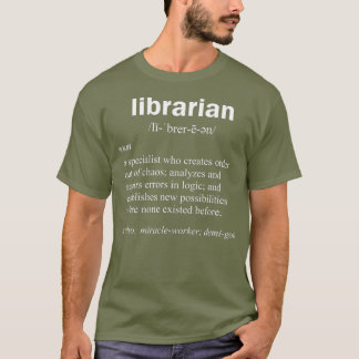 Liten kurator Gag Gift för bibliotekardefinition T Shirt