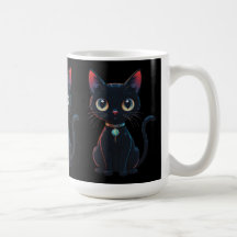 Liten kuslig svart katt