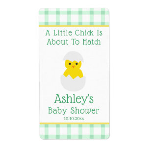 Liten kyckling att kläcka Könsneutrala baby shower Fraktsedel