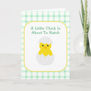 Liten kyckling att kläcka Könsneutrala baby shower Kort