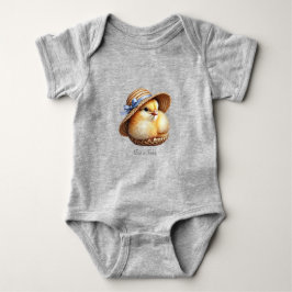 Liten kyckling blå band baby bodysuit t shirt