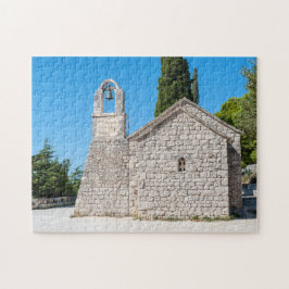 Liten kyrka i Marjan backe nära Split - Kroatien Pussel
