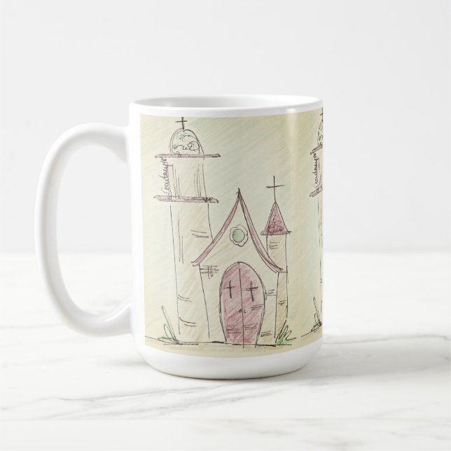 Liten kyrka - kaffe mugg (Vänster)