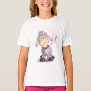 Liten lamb med Bell - Lycklig T Shirt