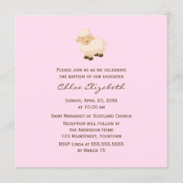 Liten lambaptism inbjudningar