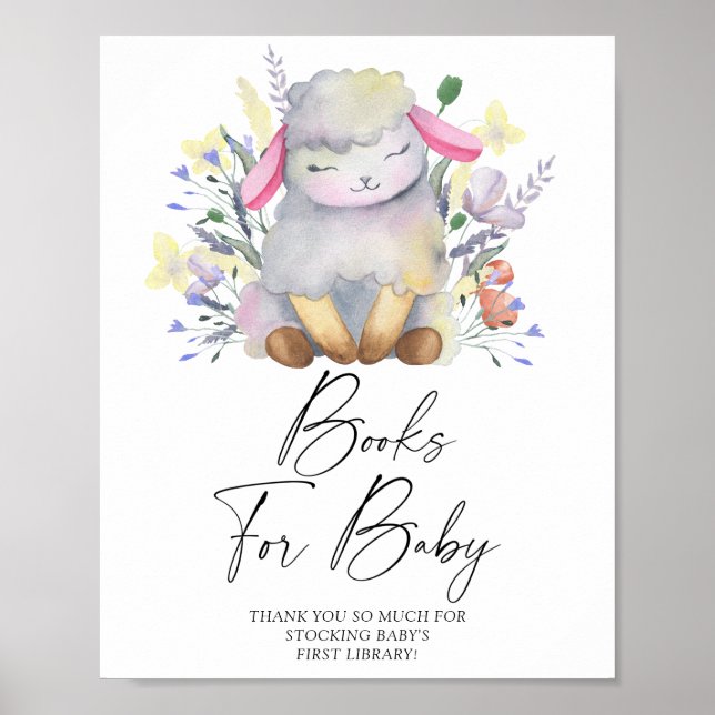 Liten lamm - bok för babyaffisch poster (Framsidan)