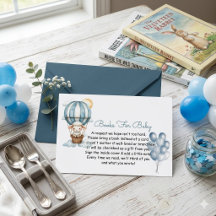 Liten lamm varmluftsballong baby shower-bok