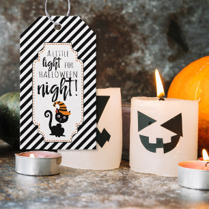 Liten lampa för Halloween-natt Kattfestpresent Presentetikett