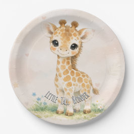 Liten lång underbar giraffsafari baby shower