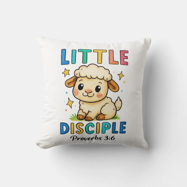 Liten lärjunge Ordspråksboken 3:6 Kudde (Framsida)