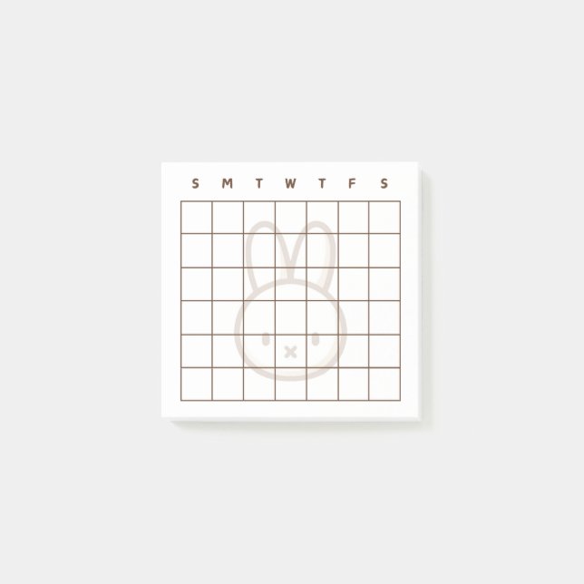 Liten latte bunny Calendar Post-it Notes (Framsida)