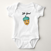 Liten leende ekollon baby bodysuit T-shirt
