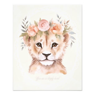 Liten Lejonunge med Blomkrona Konst Fototryck