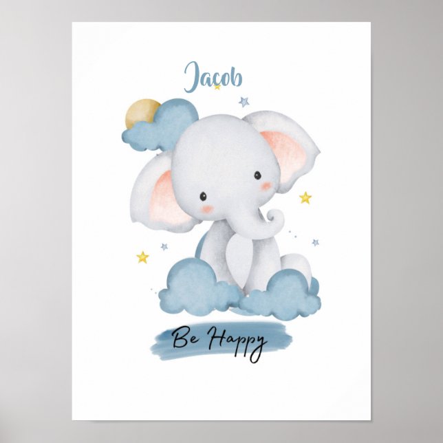Liten lektioner Elefant från molnet  Poster (Framsidan)