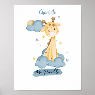 Liten lektioner Giraff från molnen Poster