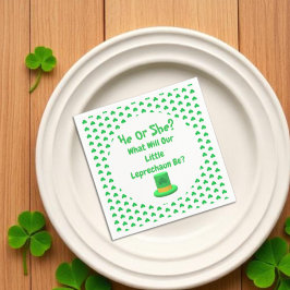 Liten Leprechaun Köns Avslöjande Pappersservett