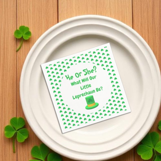Liten Leprechaun Köns Avslöjande Pappersservett (Skapare uppladdad)