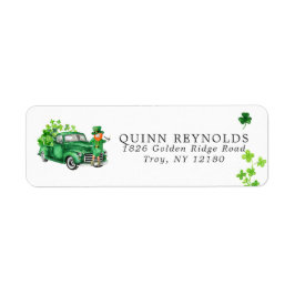 Liten Leprechaun Lastbil | Returadressetikett Returadress Etikett