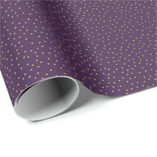 Liten Lila och Guld Polka Dot Handmade made Presentpapper