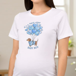 Liten liten baby pojke Dachshund könsbestämning T Shirt