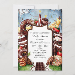 Liten, liten chokladbabyskare inbjudningar