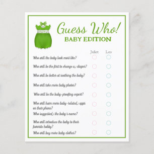 Liten Lucky One Shamrock Babyflicka Gissa vem baby Flygblad