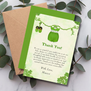 Liten Lucky One Shamrock Babyflicka Outfit Tack Kort