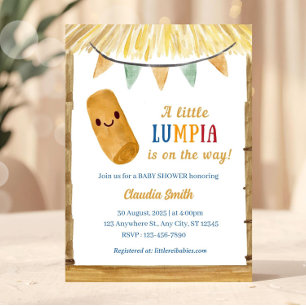 Liten Lumpia På Väg Filippinsk Baby Shower Inbjudningar