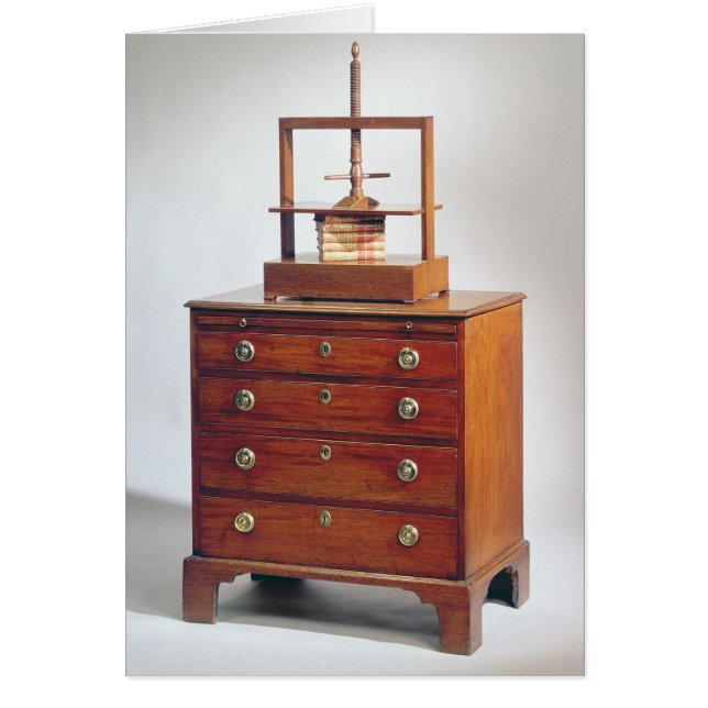 Liten mahognybyrå vid Sheraton Hälsningskort (Framsidan)