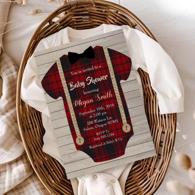 Liten Man Laggarpojke Baby Shower Inbjudan (Skapare uppladdad)