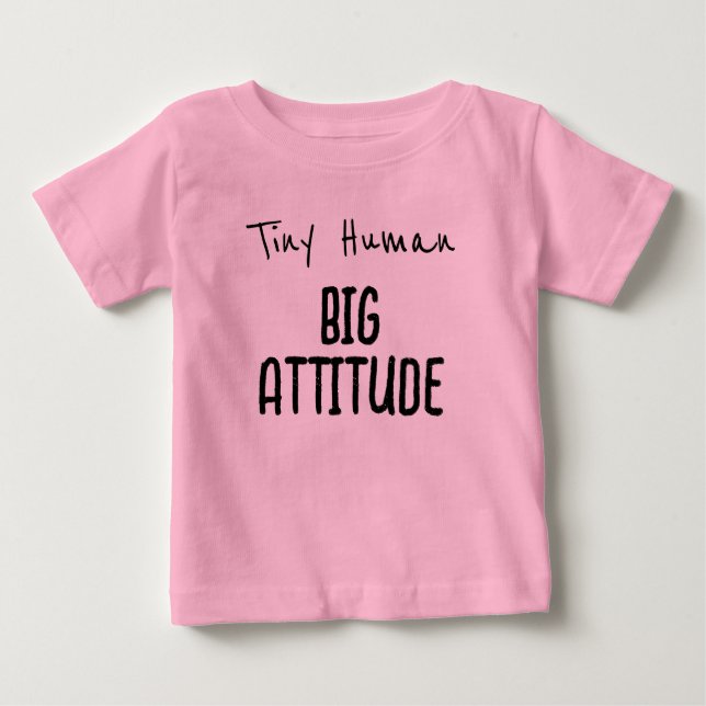 Liten människa, stor attityd t shirt (Framsida)