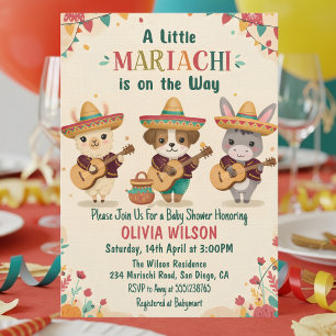 Liten Mariachi Fiesta Inbjudningar