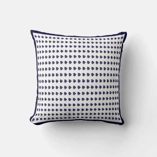 liten marin fisk på vit PILLOW Kudde (Framsida)