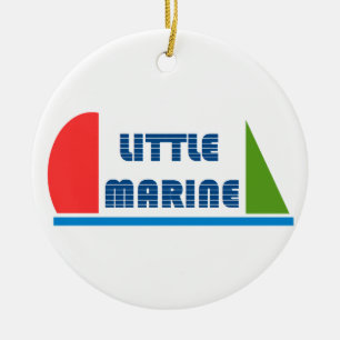 liten marin julgransprydnad keramik