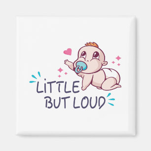 Liten men högljudd baby-kroppsdräkt magnet