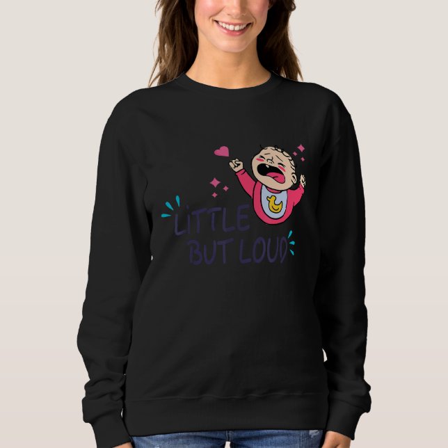 Liten men högljudd  Bebis  Gråtande nyfödd  Skrika T Shirt (Framsida)