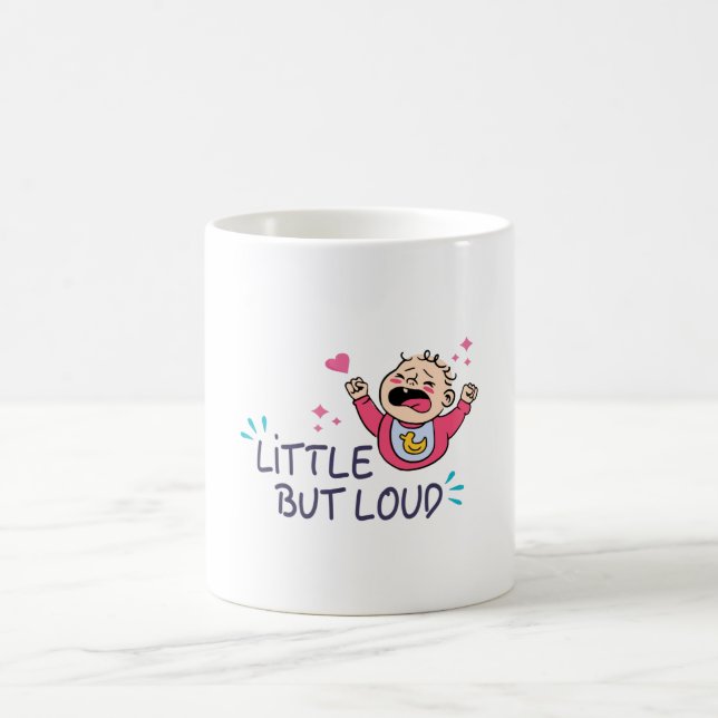 Liten men högljudd kaffemugg (Center)
